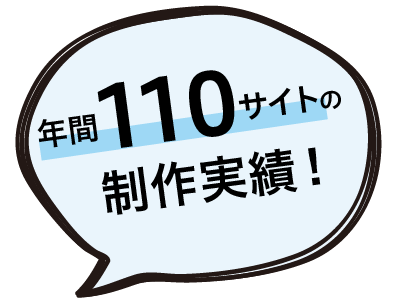 年間110サイトの制作実績!